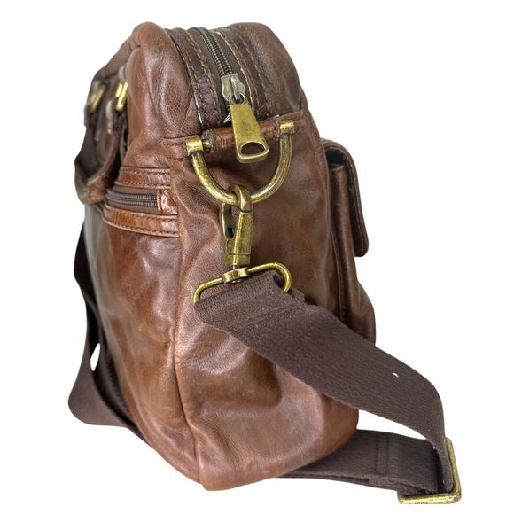 Fossil Transit Leather Brief Shoulder Bag Limited Edition Laptop Bag - Picture 4 of 8